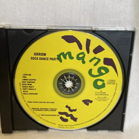 Arrow Soca Dance Party (CD, 1990) Mango 539 878-2 VG+ Reggae, Latin Album Music - Picture 6 of 7